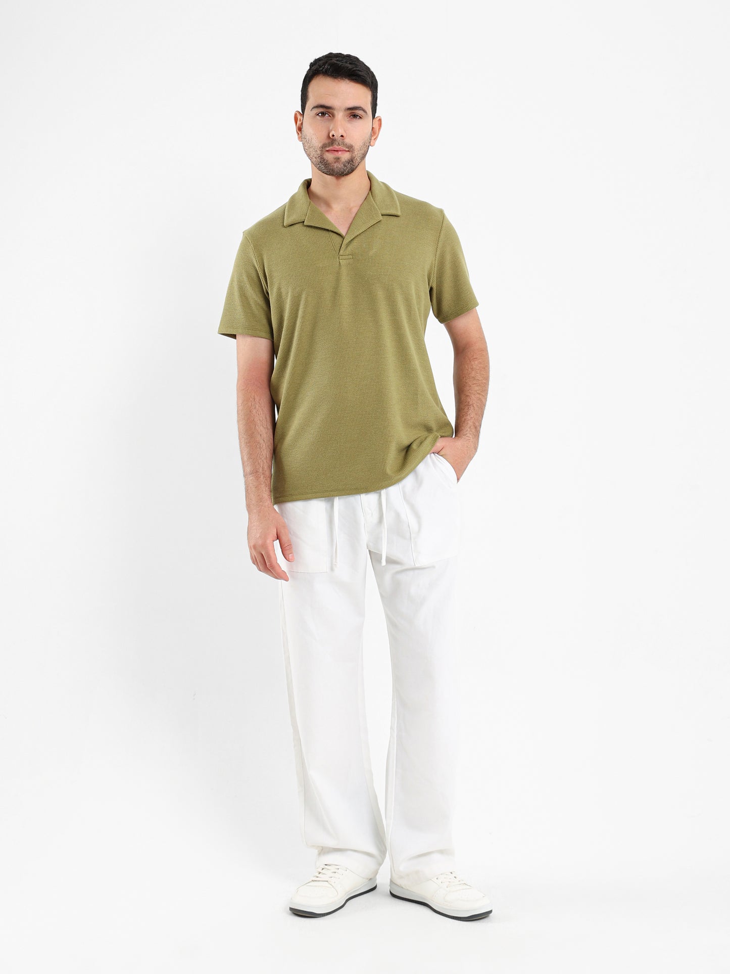 Ribbed Polo Shirt