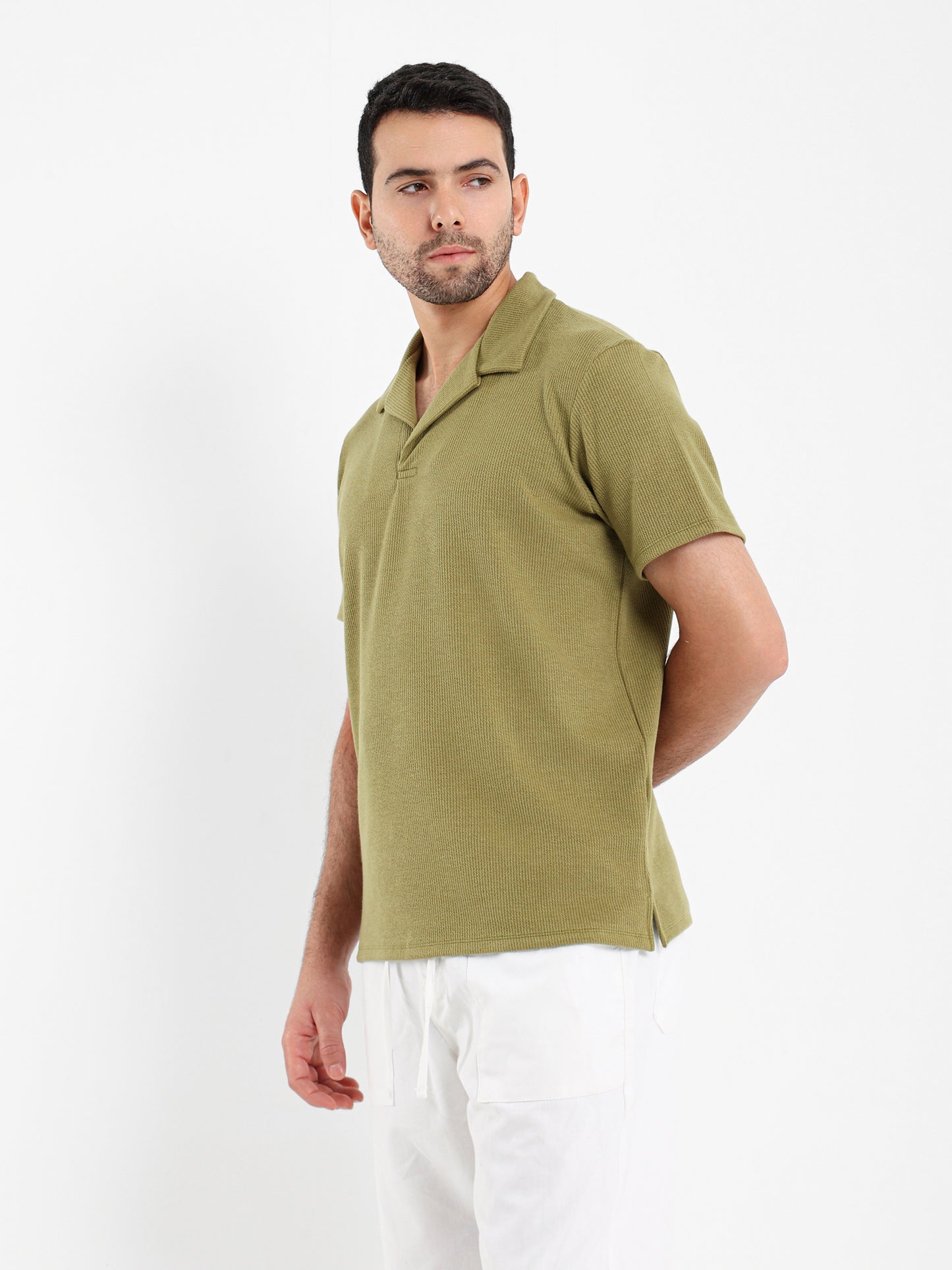 Ribbed Polo Shirt