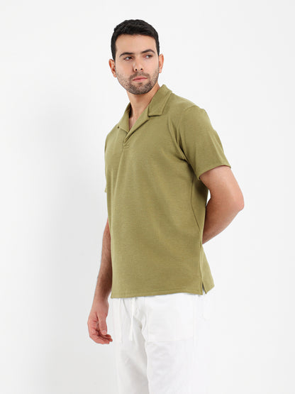 Ribbed Polo Shirt