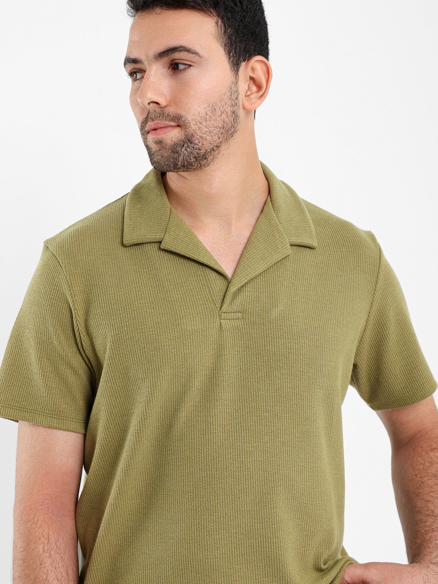 Ribbed Polo Shirt