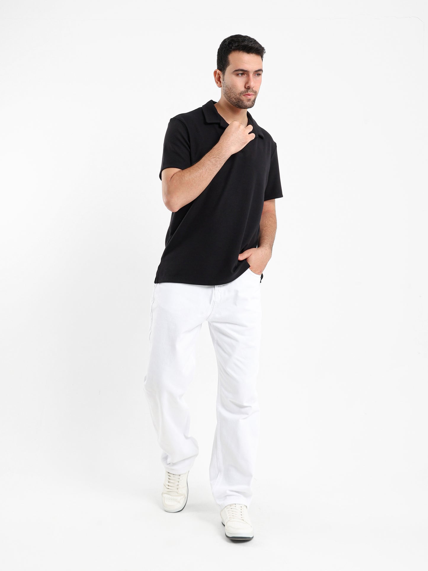 Ribbed Polo Shirt