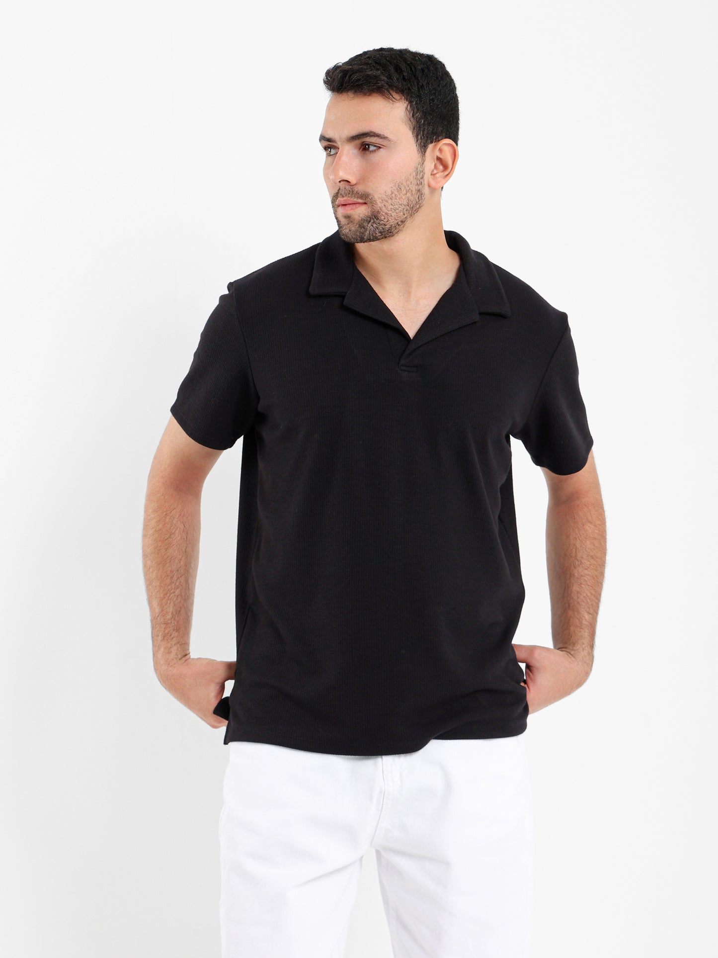 Ribbed Polo Shirt