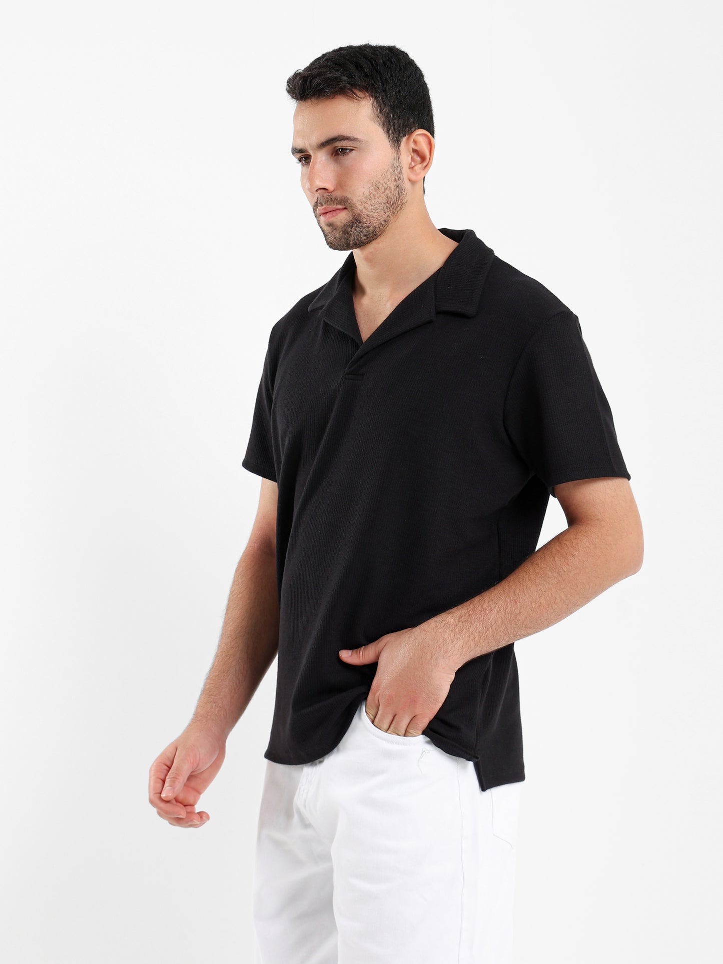 Ribbed Polo Shirt