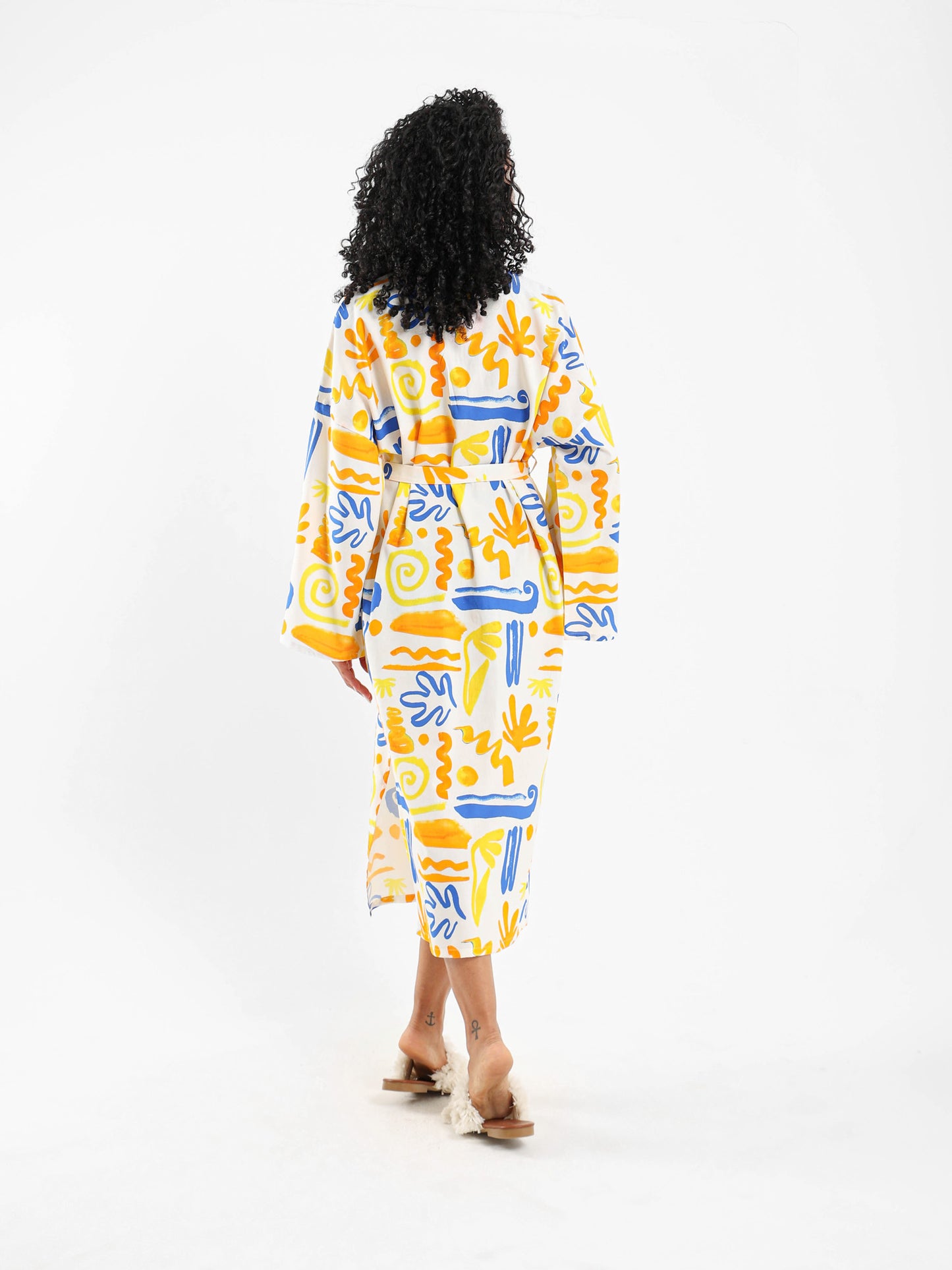 Slit Sides Printed Dress