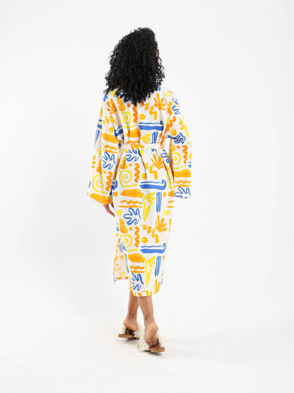 Slit Sides Printed Dress