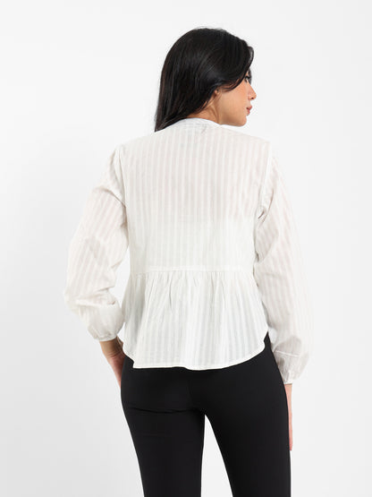Drawstring Sleeve Shirt