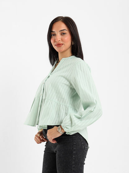 Drawstring Sleeve Shirt
