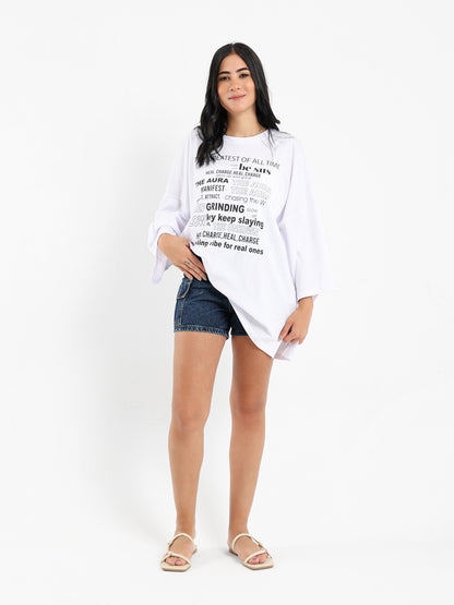 Long Bell Sleeves Oversized Tee