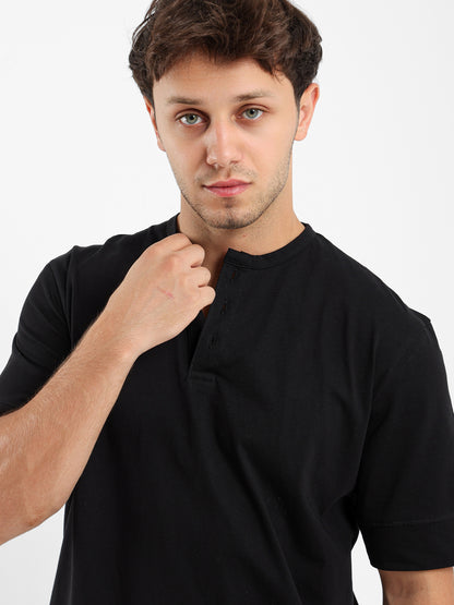Grandad Collar Polo Shirt