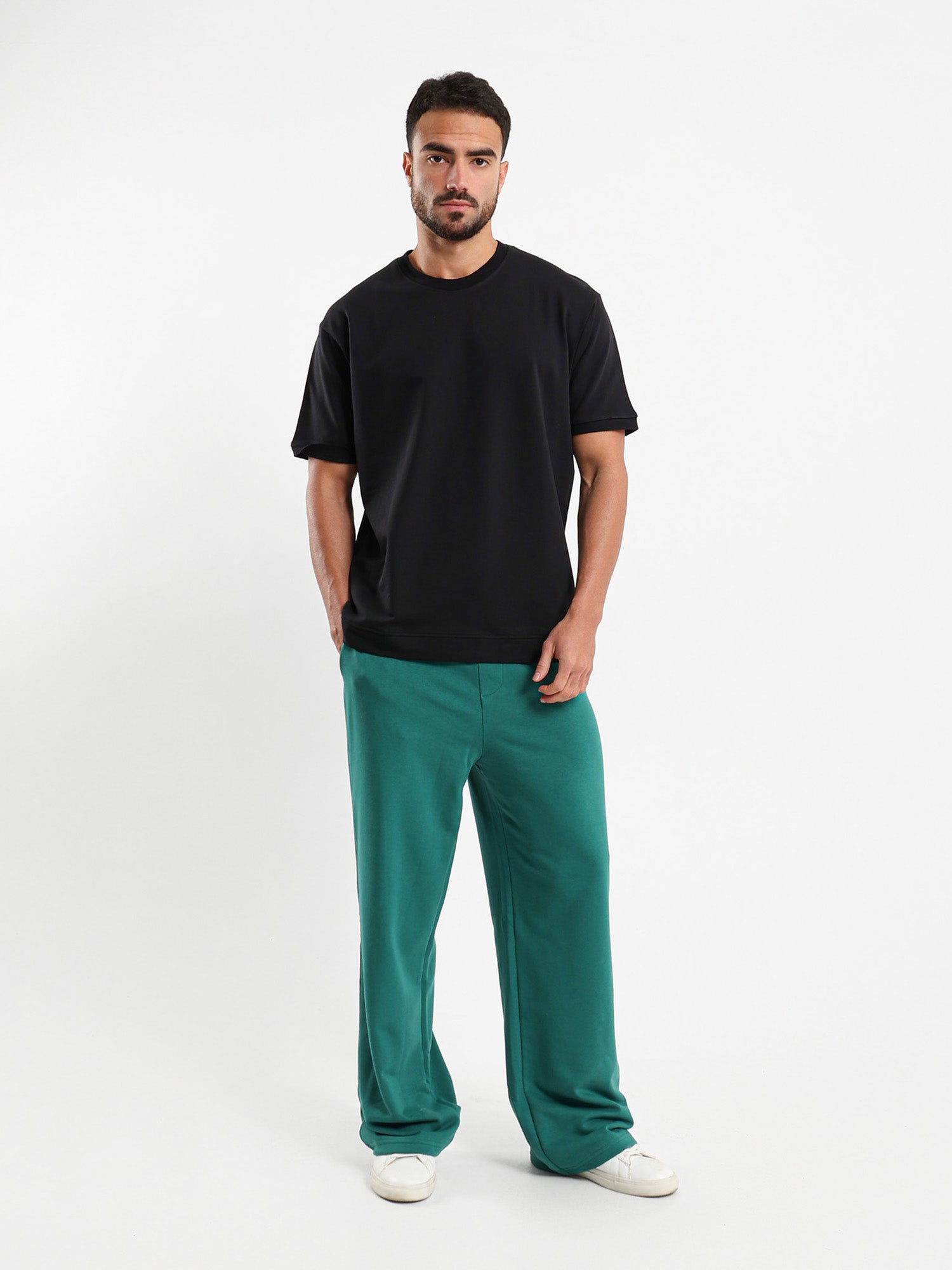 Relaxed Elastic Waist Pants