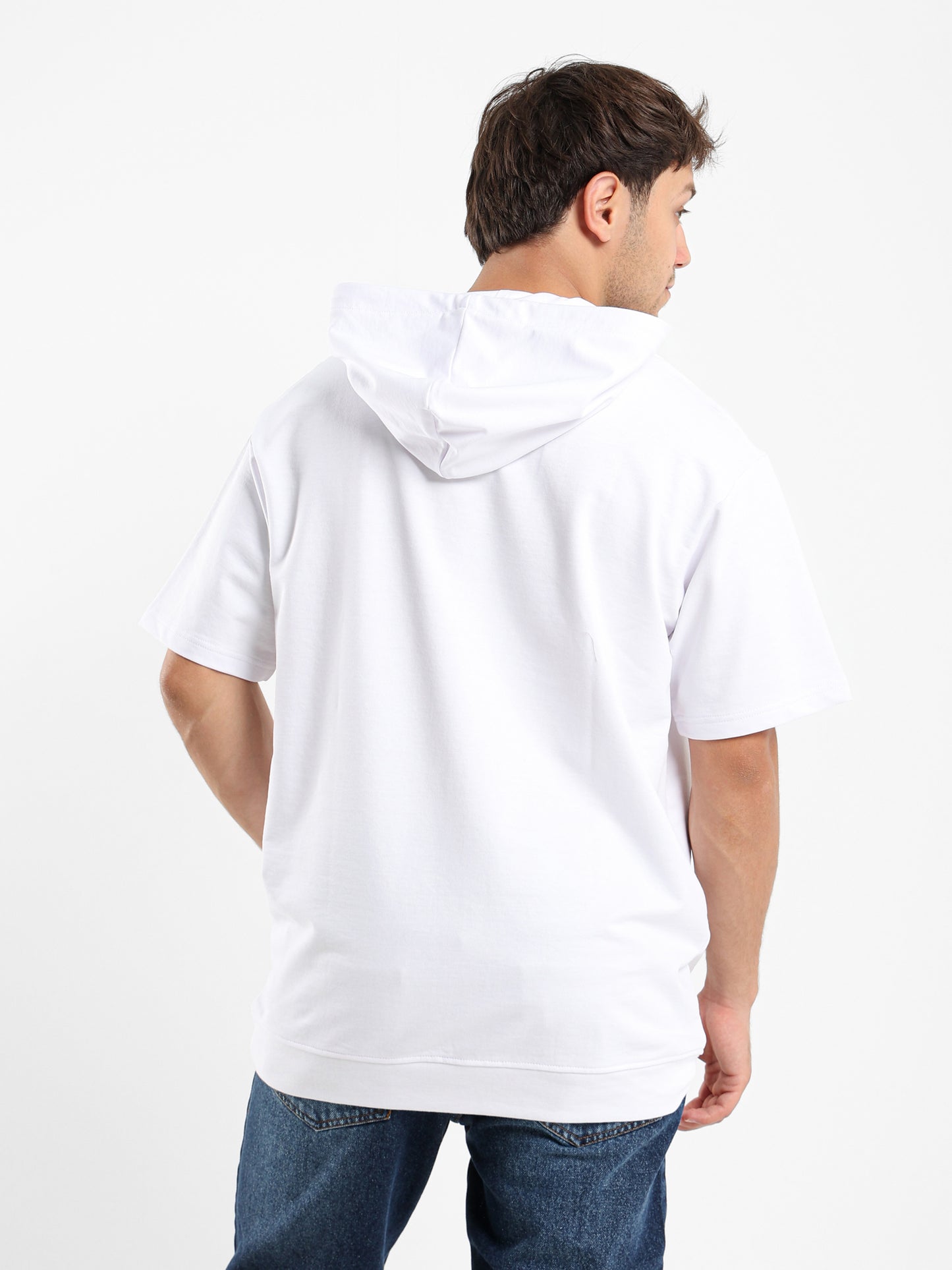 Short Sleeves Printed Hoodie