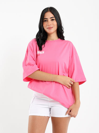 Oversized Coast Print Tee