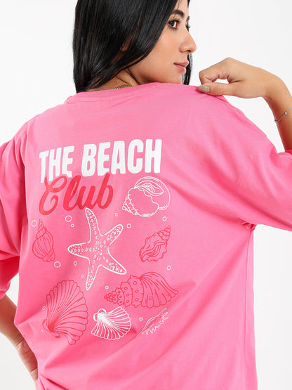 Oversized Coast Print Tee