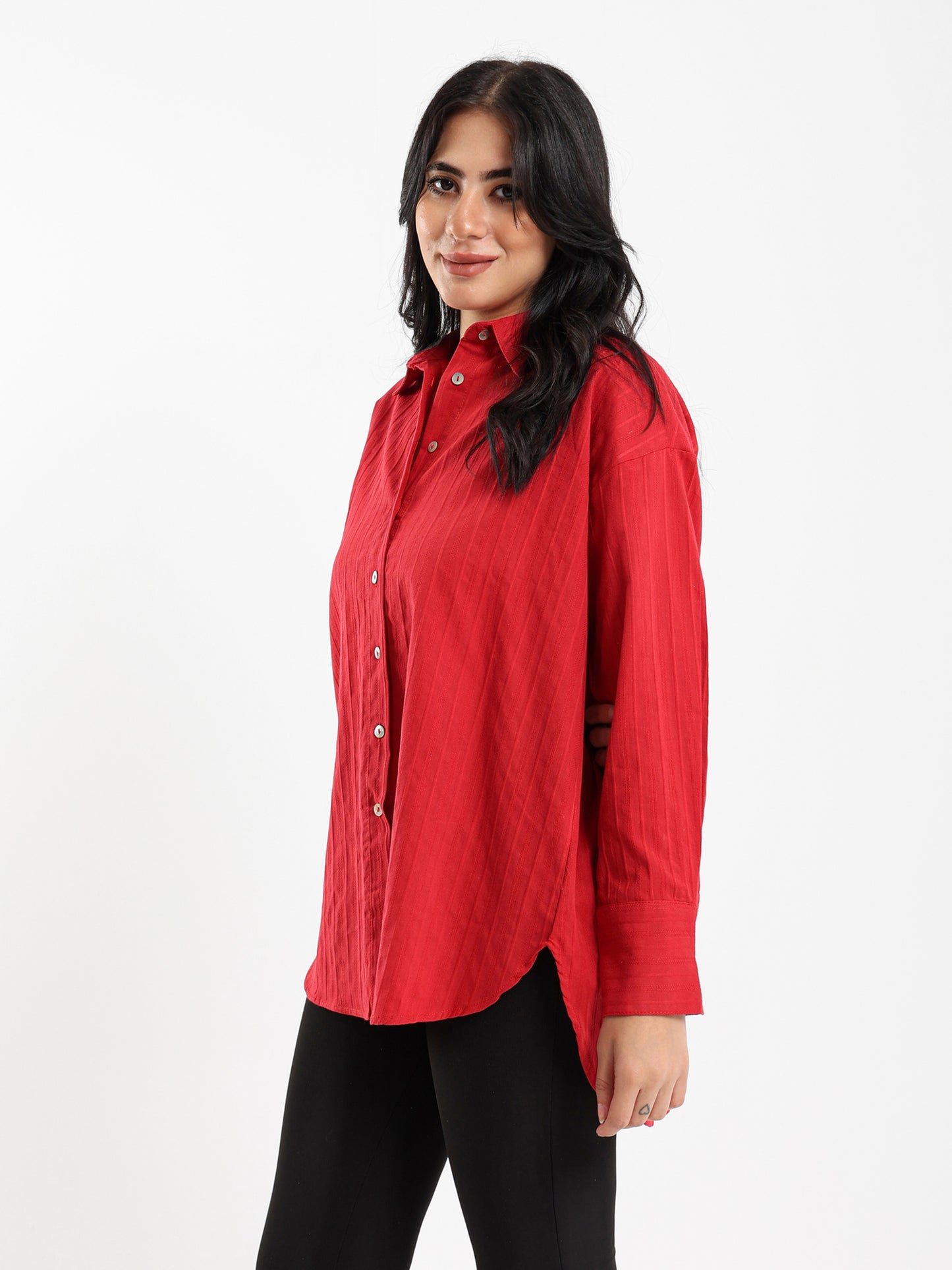 Embroidered Lines Loose Shirt