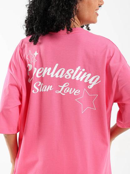 Star Printed Oversized T-Shirt