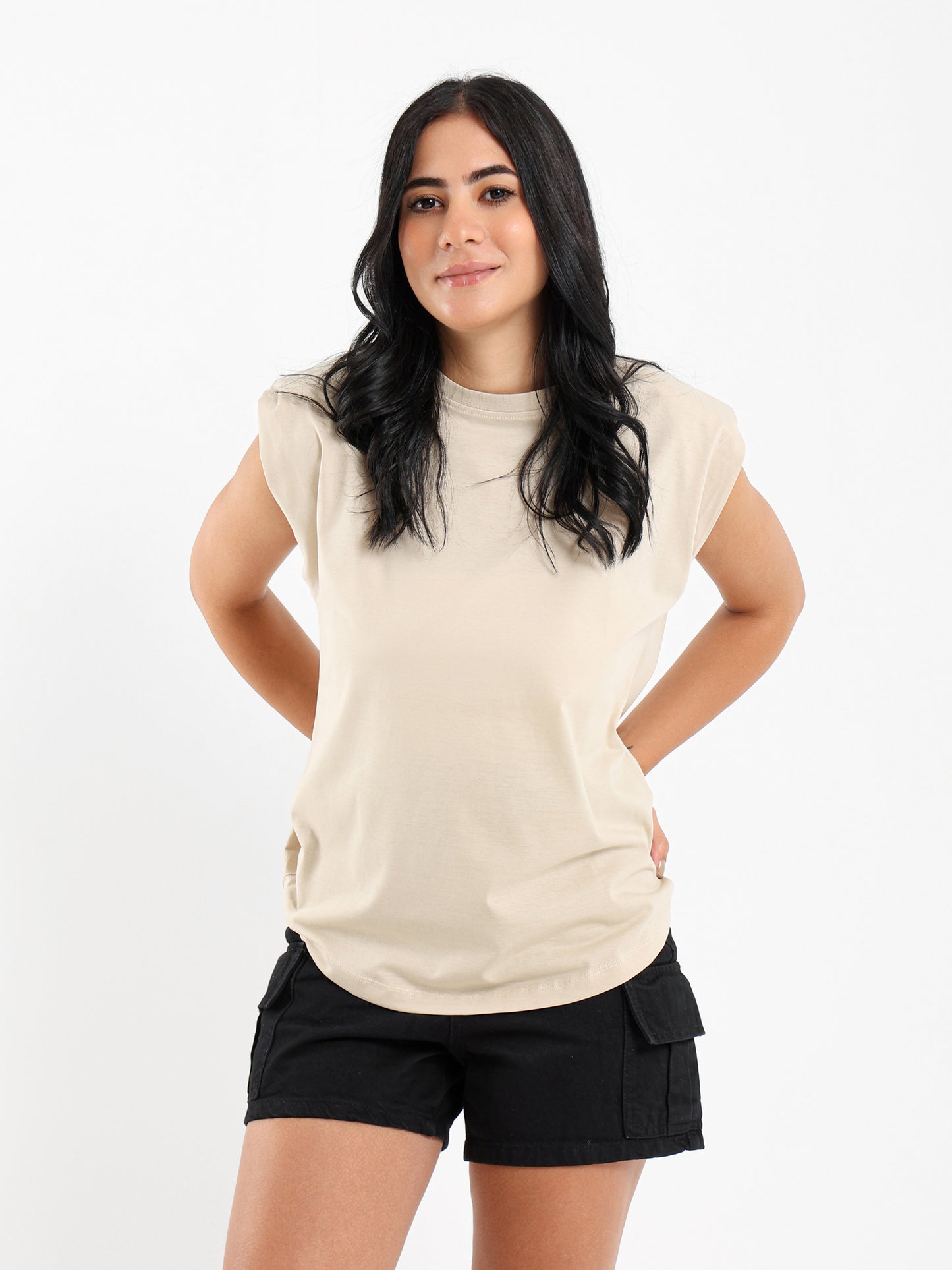 Padded Cap Sleeves Top