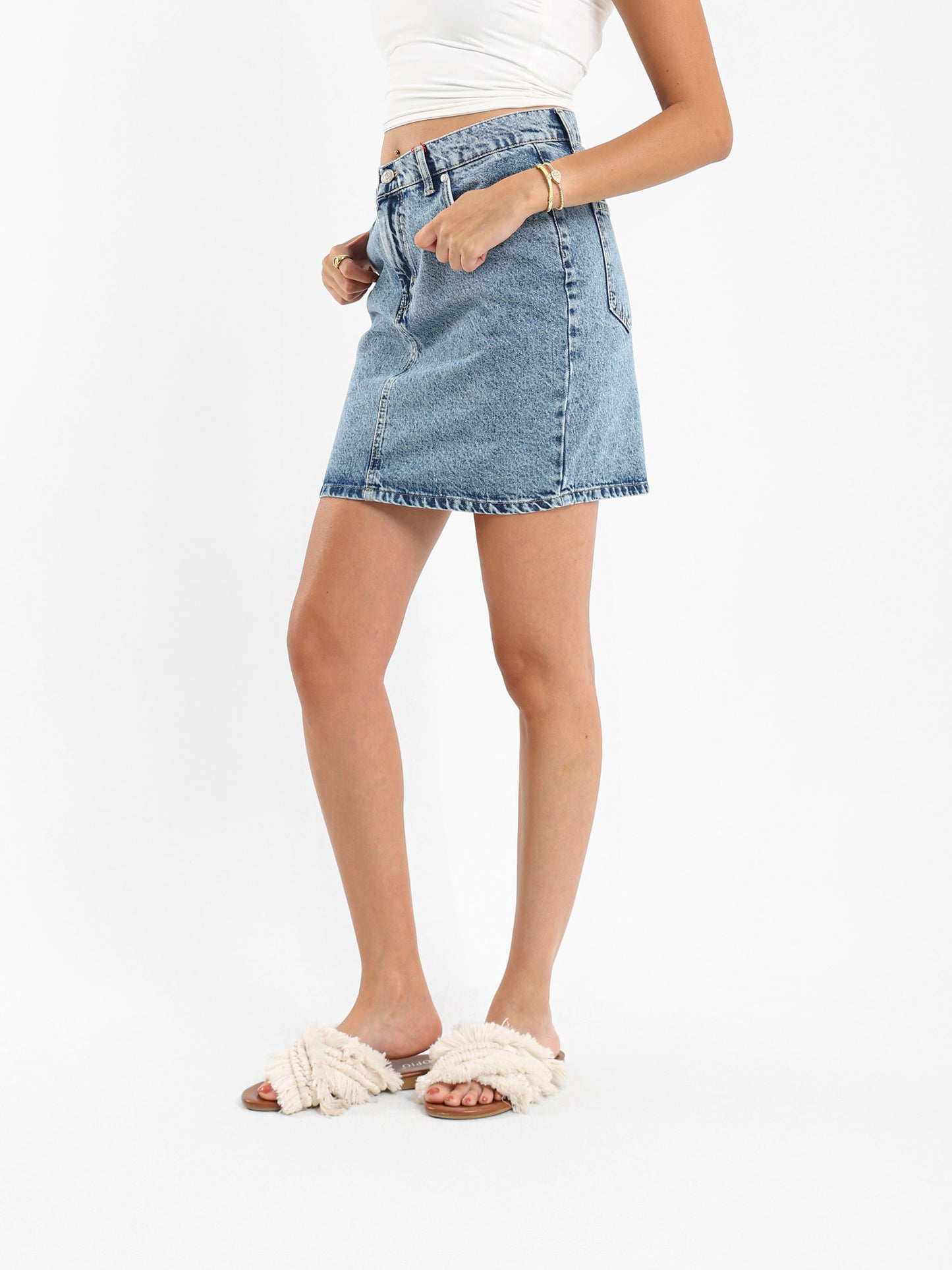 Basic Mini Denim Skirt