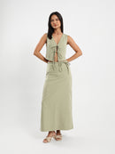 Bow-Tie Front Sleeveless Top