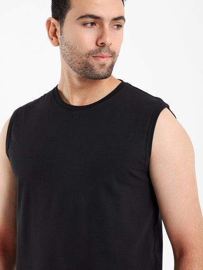 Basic Crew Neck Sleeveless T-Shirt