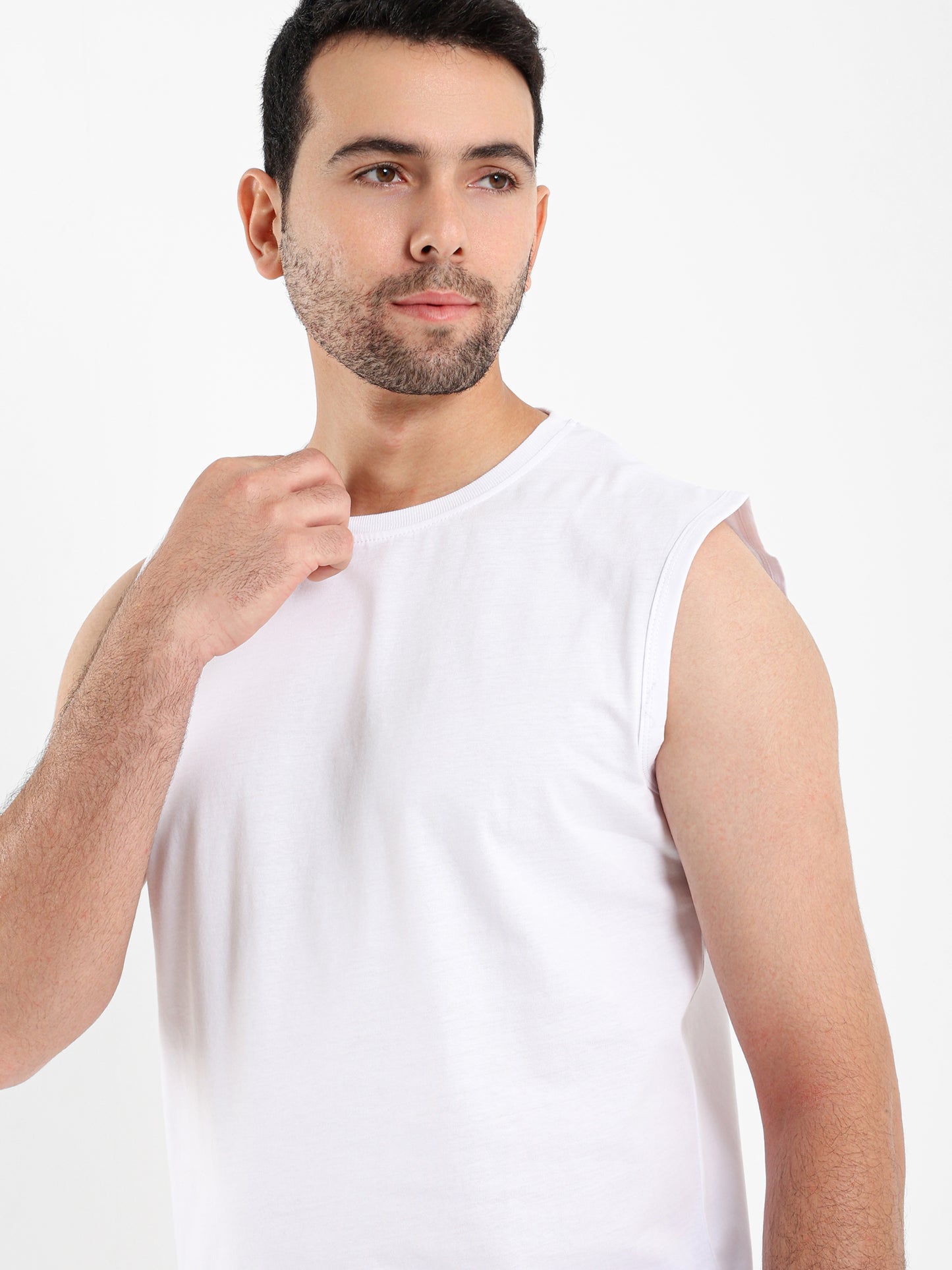 Basic Crew Neck Sleeveless T-Shirt