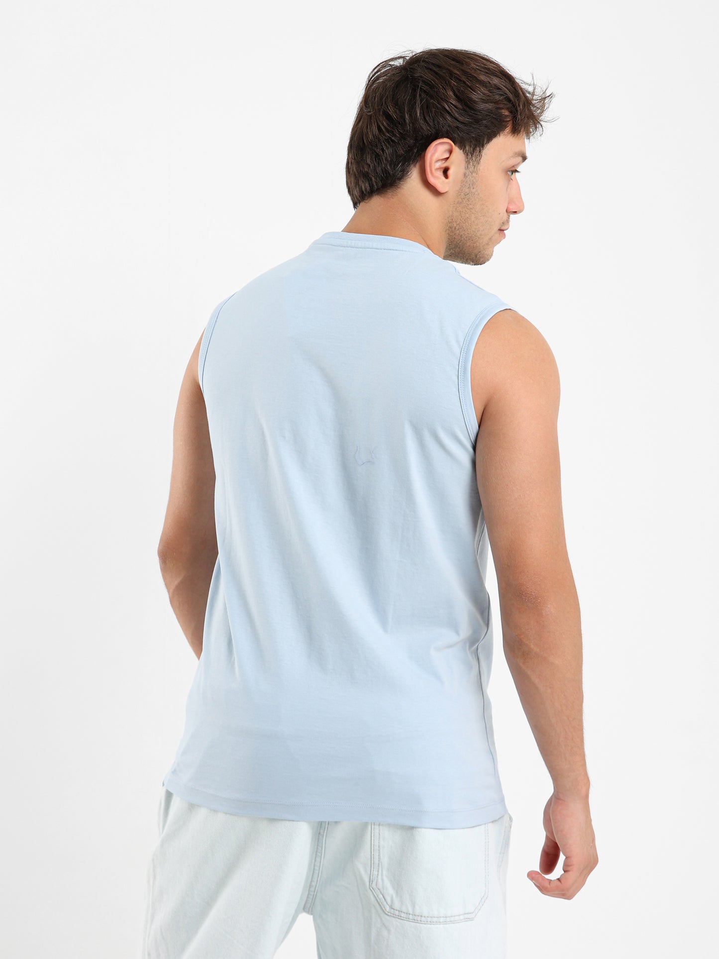 Basic Crew Neck Sleeveless T-Shirt