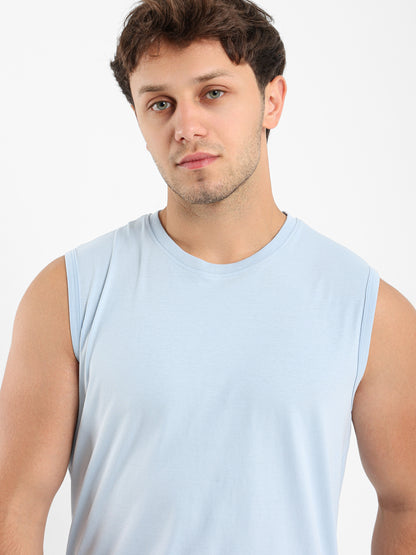 Basic Crew Neck Sleeveless T-Shirt