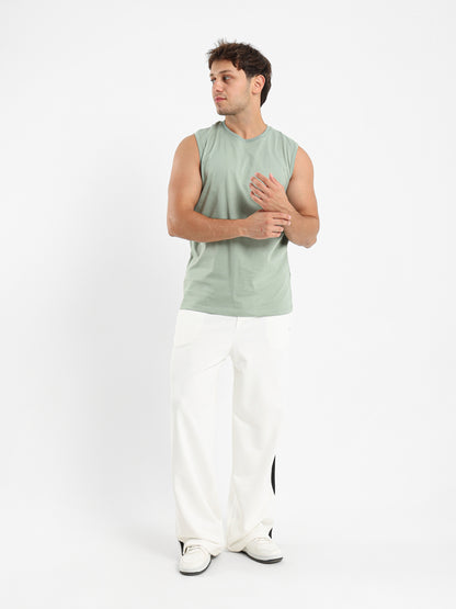 Basic Crew Neck Sleeveless T-Shirt