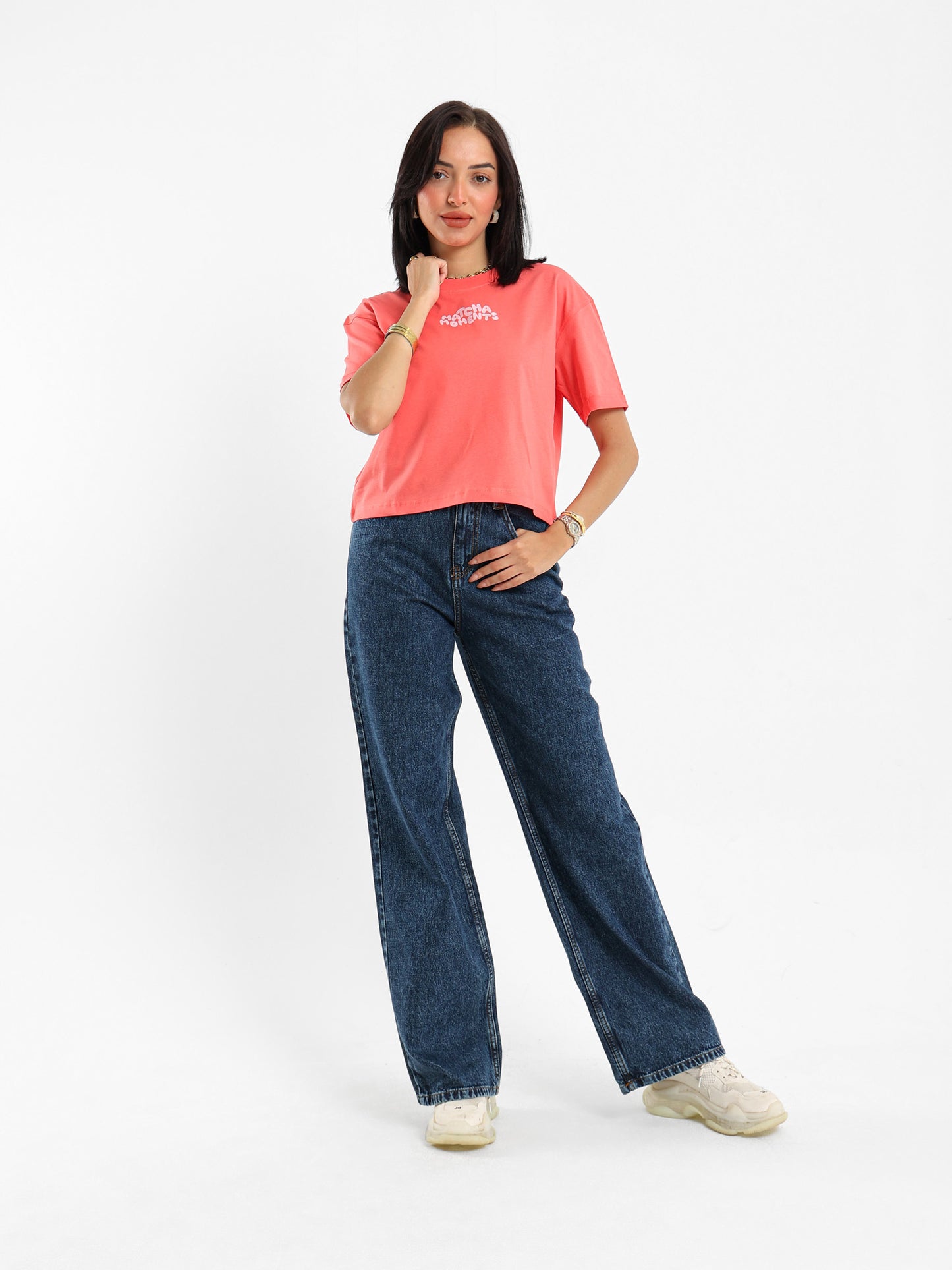 Beach Chair Cropped Printed T-shirt