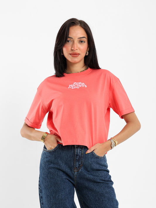 Beach Chair Cropped Printed T-shirt