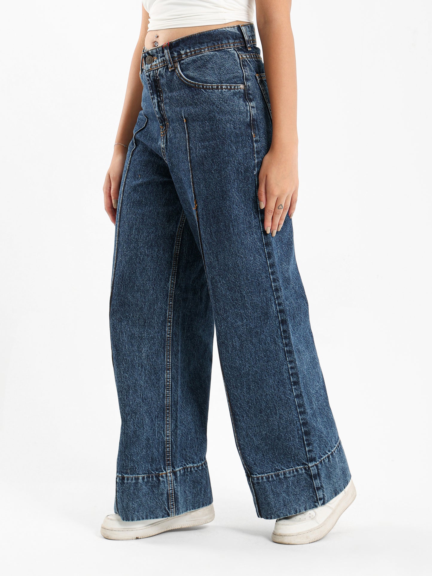 High-Waist Wide-Leg Jeans