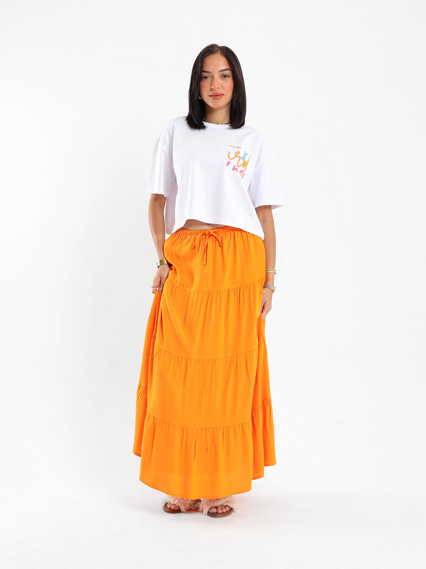 Long Tiered Skirt