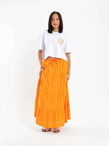Long Tiered Skirt