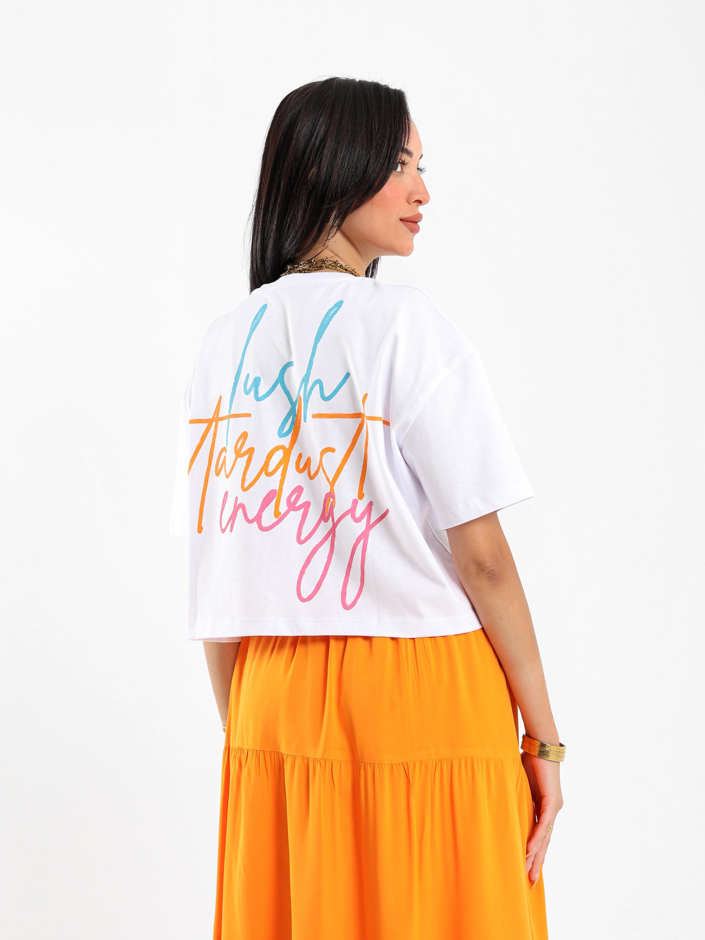 Cropped Printed T-shirt