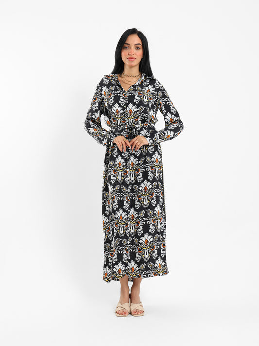 Printed Shirt Dress