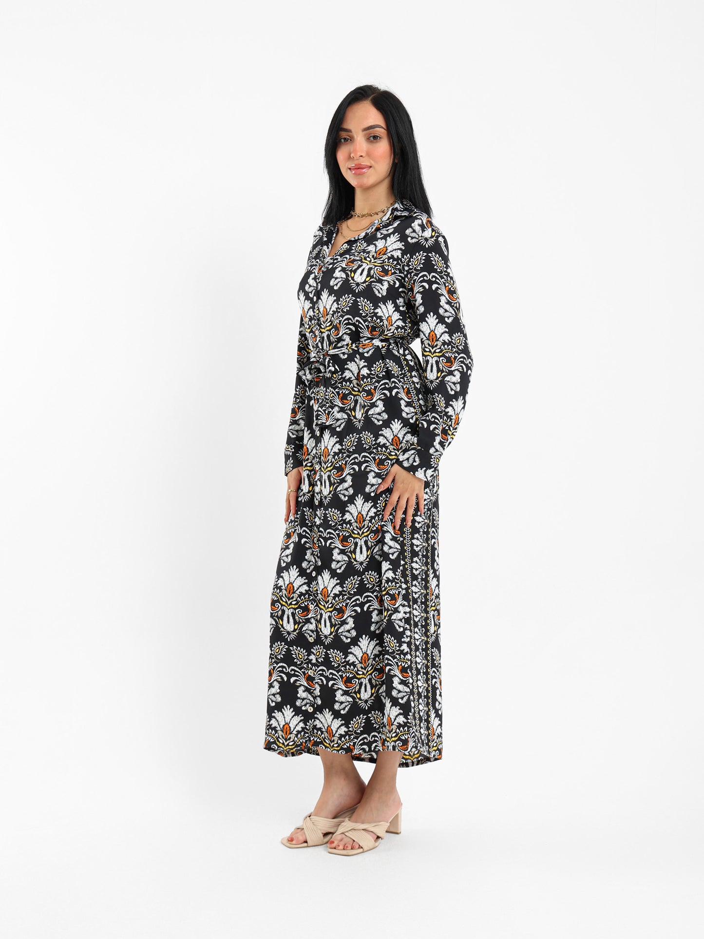 Printed Shirt Dress