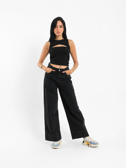 High-Waist Wide-Leg Jeans