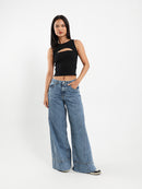 Cut-Out Sleeveless Top