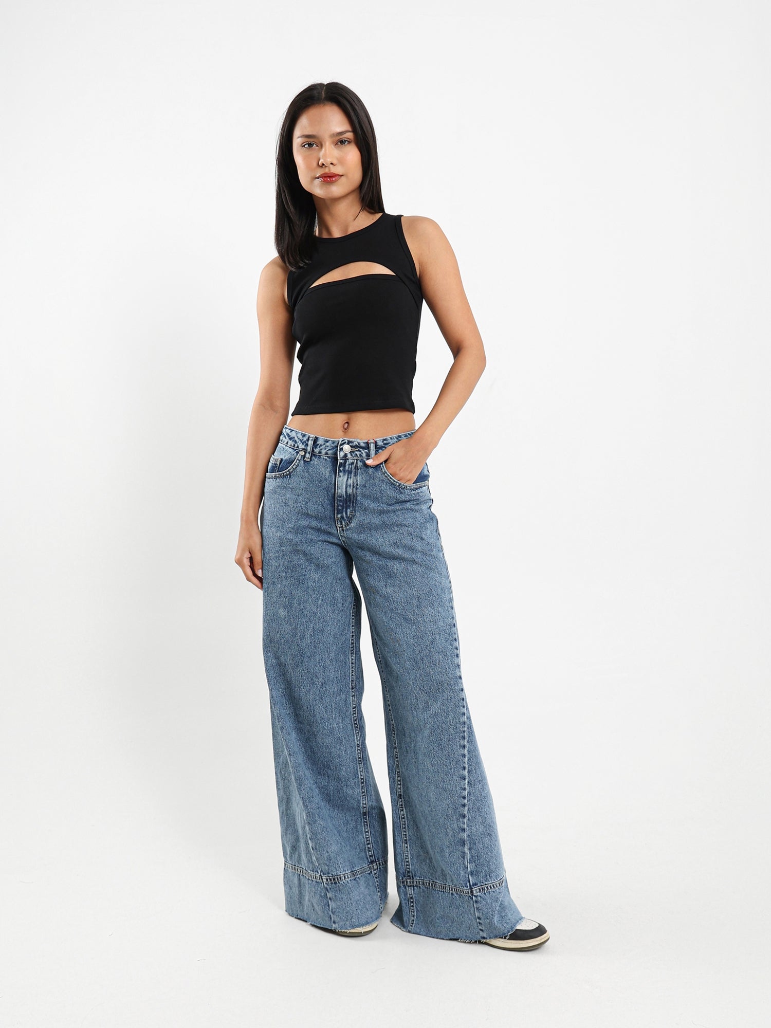 Cut-Out Sleeveless Top