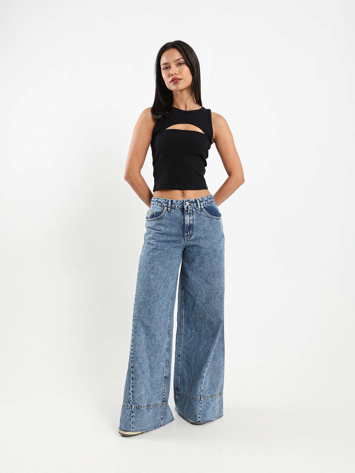 Cut-Out Sleeveless Top