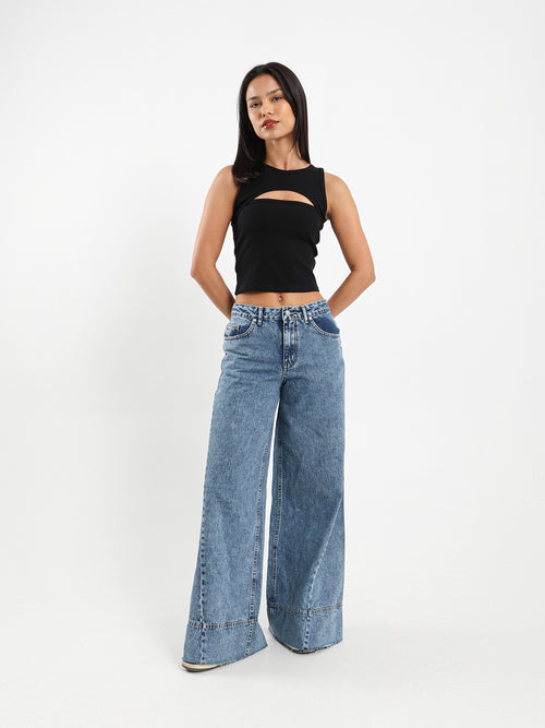 Cut-Out Sleeveless Top