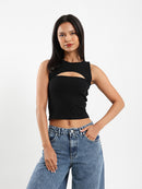 Cut-Out Sleeveless Top