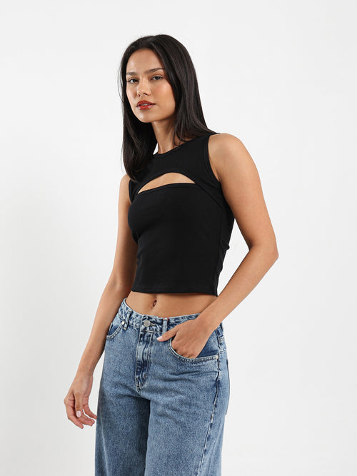 Cut-Out Sleeveless Top