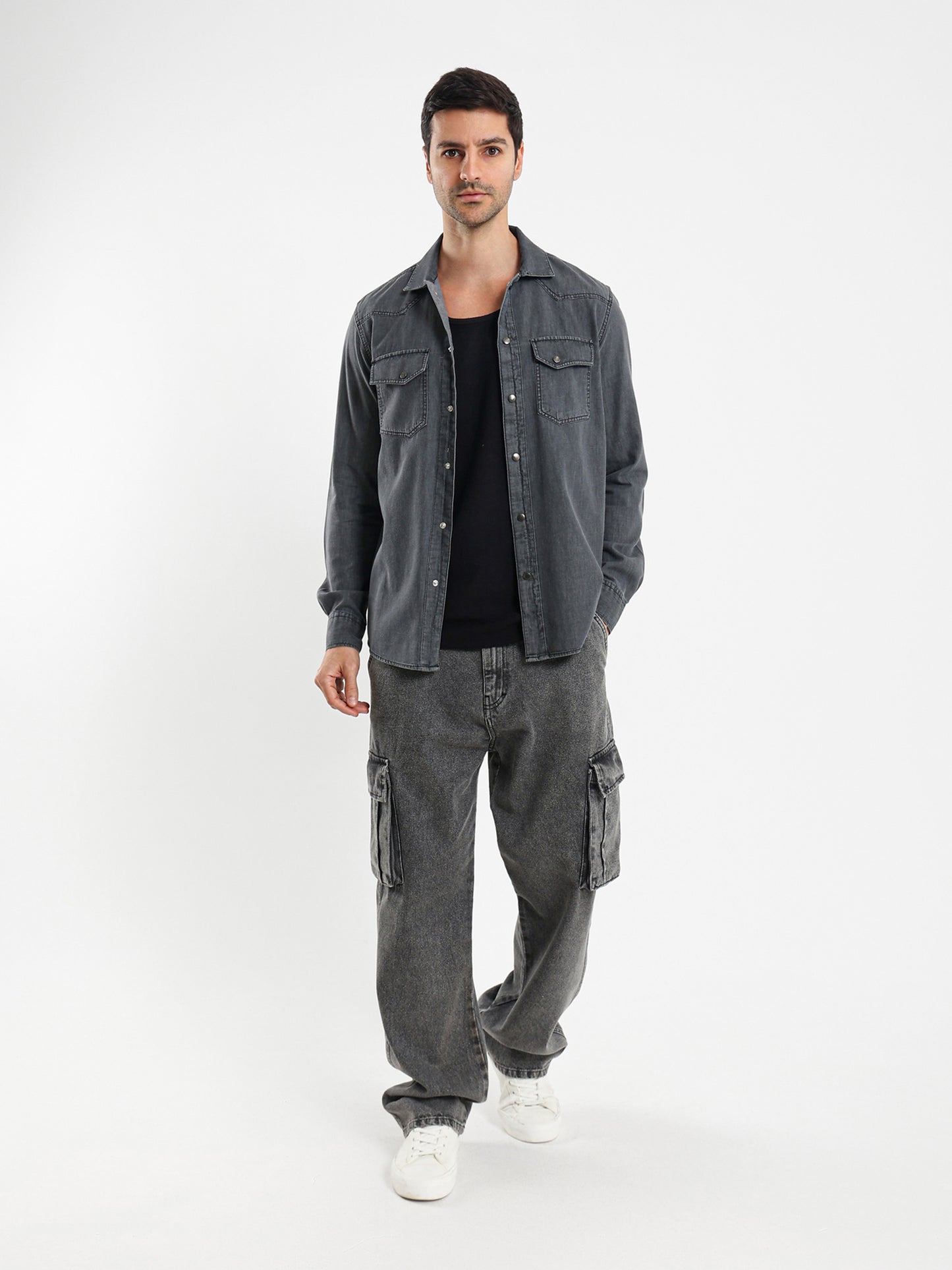 Snap Closure Long Sleeve Shirt