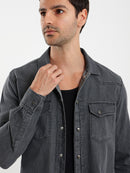 Snap Closure Long Sleeve Shirt