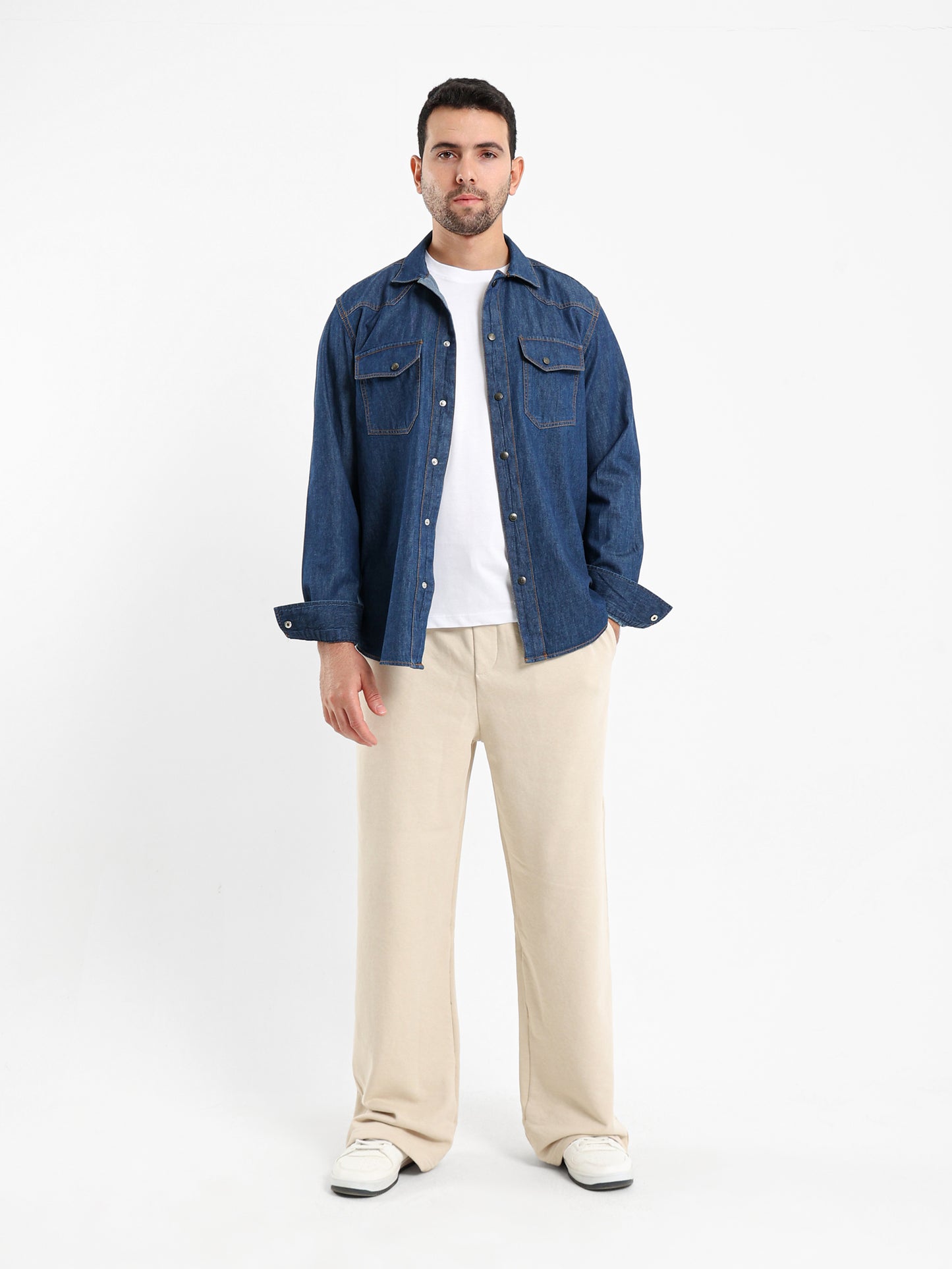 Loose Fit Sweatpants with Elastic Waistband