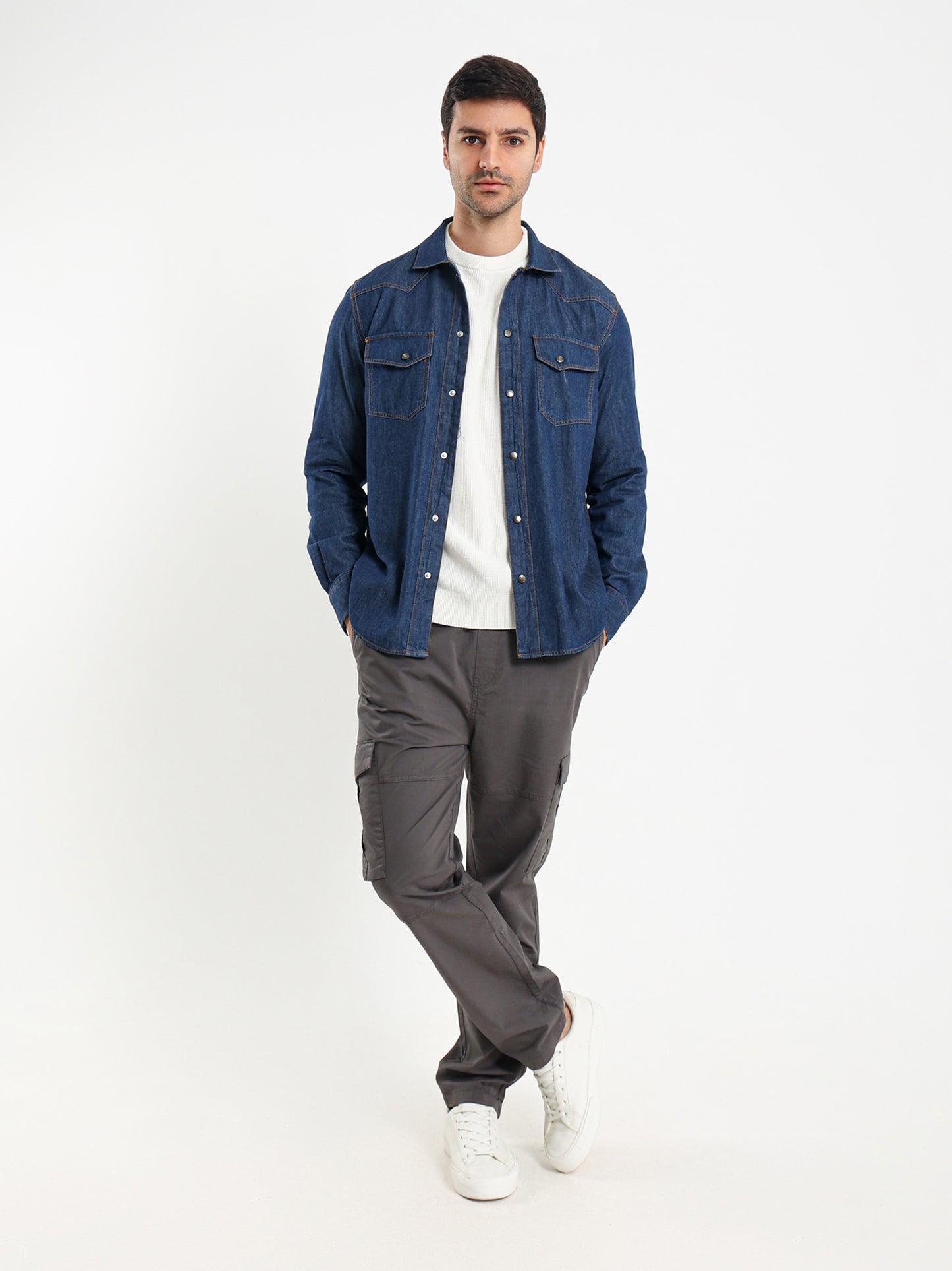 Snap Closure Long Sleeve Shirt