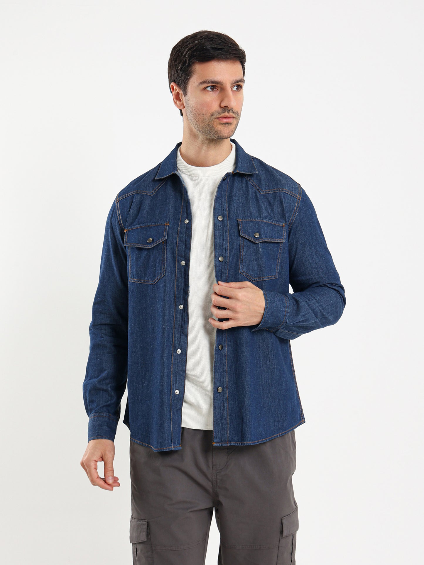 Snap Closure Long Sleeve Shirt