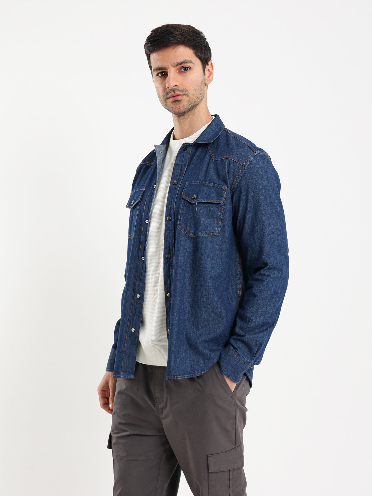 Snap Closure Long Sleeve Shirt