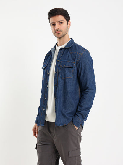 Snap Closure Long Sleeve Shirt