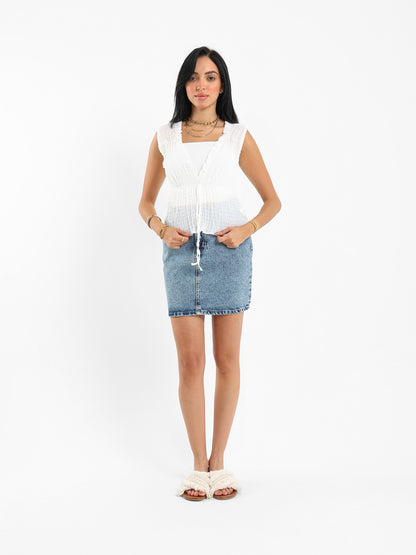 Basic Mini Denim Skirt